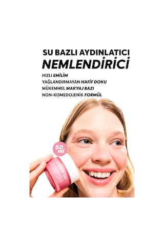 Su Bazlı Moisturizer Nemlendirici Aydınlatıcı Yüz Kremi Hyaluronik Asit 50 Ml Tüm Cilt Tipleri