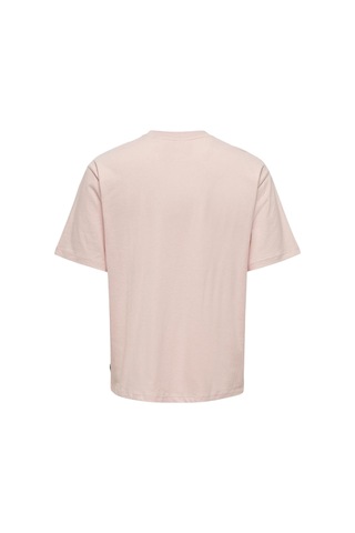 Only O Yaka Baskılı Erkek T-shirt Onsmanı Lıfe Rlx Hıdeout Ss Tee Pembe