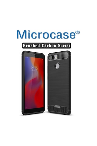 Microcase Xiaomi Redmi 6 Brushed Carbonfiber Silikontpu Kilif+Cam 277549868 - Seçenek / Cam Koruma-Cam Istiyorum