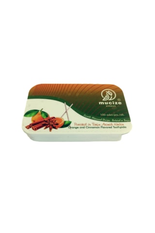 Mucize 2"li Set Portakal-tarçın Aromalı Kürdan Metal Kutu Doypak