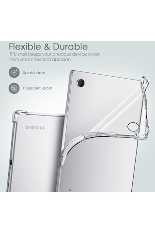 Samsung Uyumlu Galaxy Tab A9 Plus X210 X215 X216 Kılıf Darbelere Dayanıklı Şeffaf Kapak