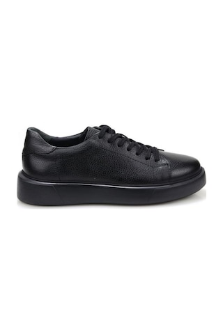 Papuçcity Babucci 110 Hakiki Deri Erkek Sneakers Spor Ayakkabı Siyah