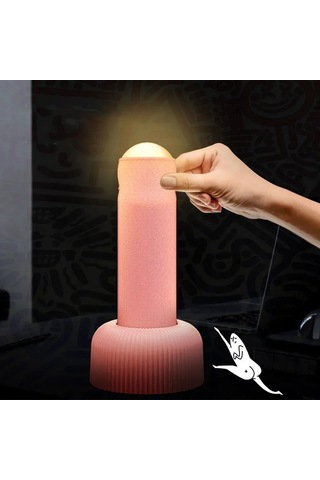Tenfowee Yatak Başı Lambası: Yaratıcı Tasarım, Taşınabilir Ve Çok Amaçlı Gece Aydınlatması Pembe