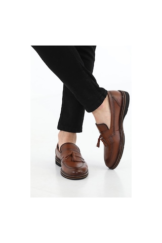 M.Karaca Hakiki Deri Ortopedik Taban Klasik Erkek Ayakkabı Açık K