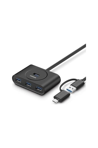 Ugreen Usb A/usb C To 4 Port Usb 3.0 Hub Çoklayıcı Siyah 1 Metre