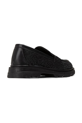 Deery Kadın Siyah Taşlı Loafer Ayakkabı - Ka515zsyhe01 Siyah
