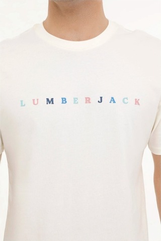 Lumberjack Mesus Erkek Ekru Yuvarlak Yaka Tişört 101611594 Ekru