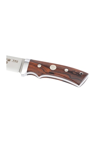Fallkniven Tk5l Tre Kronor Hunter Elmax Siyah Deri Kılıflı Kamp Bıçak Kahverengi