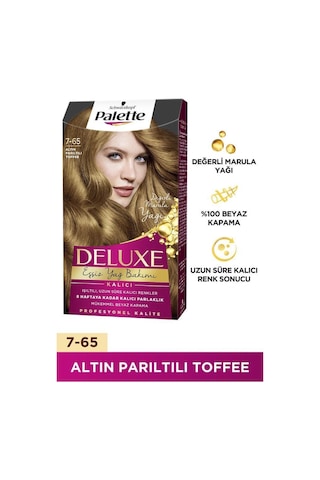 Palette Deluxe 7 - 65 Altın Parıltılı Toffee X 2 Adet Saç Boyası