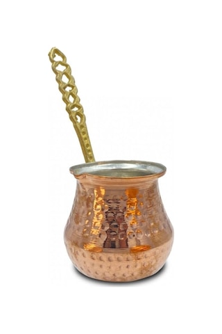 Bakır Tombik Cezve Takımı 3'lü Set