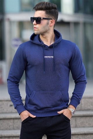 Madmext Lacivert Baskılı Sweatshirt 5306 Lacivert