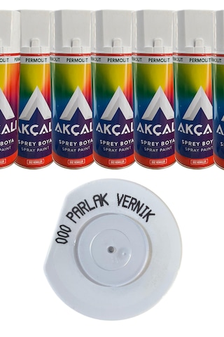 Sprey Boya Akçalı Alüminyum,ahşap,plastik,demir,metal Sprey Boyama 400 Ml 0000 Parlak Vernik