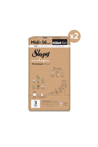 Sleepy Ecologic Premium Plus Süper Paket Külot Bez 3 Numara Midi 112 Adet