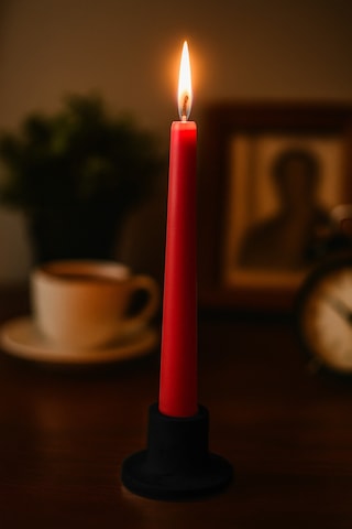 Şamdanlıklı Renkli Mum Sarı