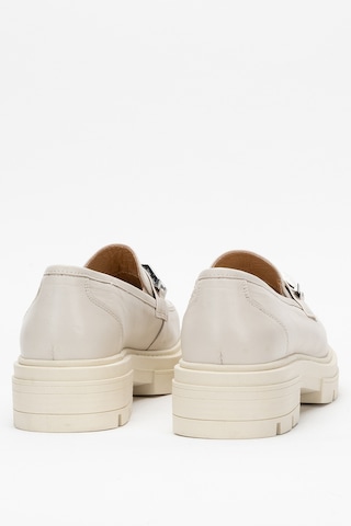 Dericlub Kadın Loafer Kalın Taban Tokalı Makosen Ayakkabı Br 44282 Bej