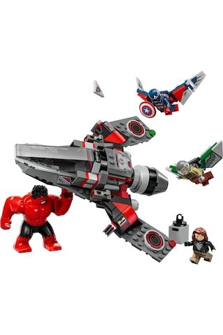 LEGO® Marvel Kaptan Amerika ile Red Hulk Savaşı 76292 - 7 Yaş ve Üzeri Süper Kahraman Jeti İçeren Yaratıcı Oyuncak Yapım Seti (223 Parça)