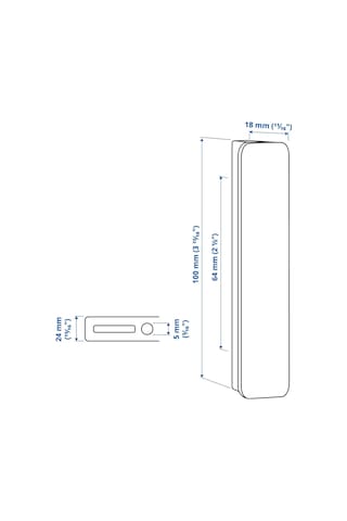 Ikea Hackås 2'li Mobilya Kulpu 100 Mm Siyah
