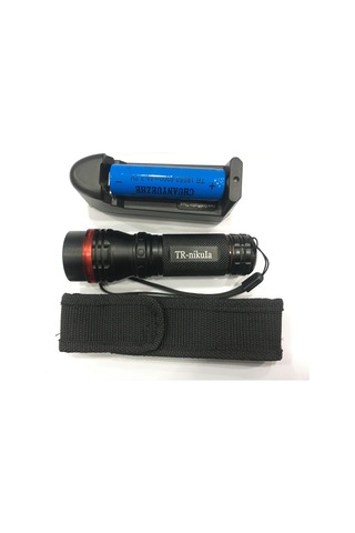 Beyaz Led Işıklı ,şarjlı Pil,şarj Cıhazlı El Fener 620 Açık Lacivert 49139887