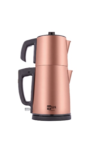 Teadem Xl Elektrikli Çay Makinesi Çaycı 2000w 1.7l Kettle 1.4l Xl Demlik 304 Paslanmaz Çelik Rose Gold