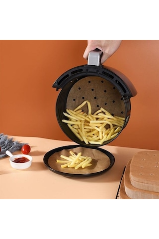 50 Adet Air Fryer Pişirme Kağıdı Tek Kullanımlık Hava Fritöz Yapı