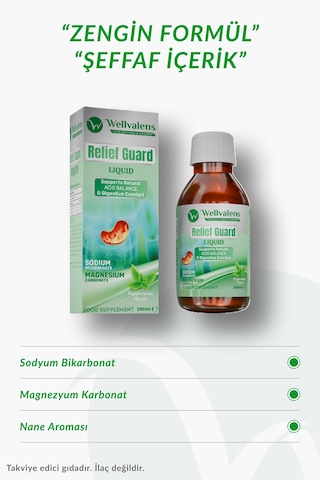 Reliefguard Sıvı Takviye 200 Ml Magnezyum Ve Sodyum İçeren Sıvı Form