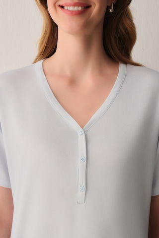 Suwen Sandy Kapri Şort Pijama Takımı Sh26638659956 Mavi