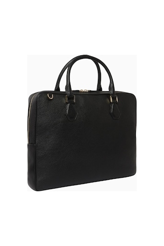 Montroi Suede Briefcase Siyah Şık Ve Fonksiyonel Iş Çantası Evrak Çantası