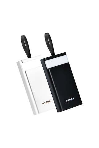 Syrox 30000 Mah Powerbank Led Işıklı Yüksek Kapasite