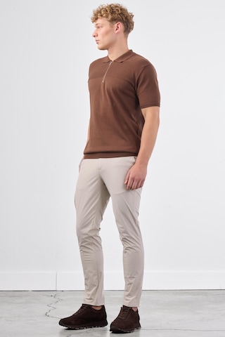 Dufy Kahve Örgü Erkek Triko - Slim Fit Kahve