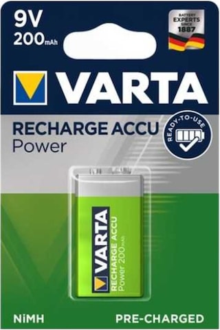 Varta Şarj Edilebilir Pil 9V 200Mah-56722