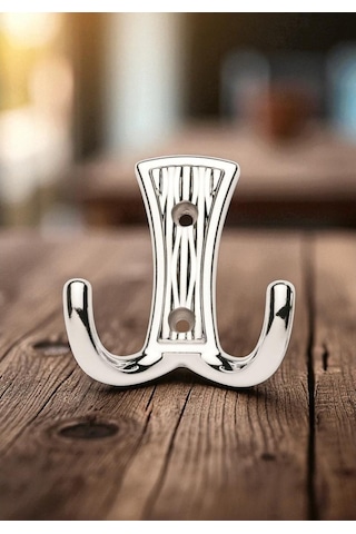 Troy Portmanto Vestiyer Duvar Dolap Elbise Askısı Krom Metal Mobilya Kapı Askılığı Askılık 5 Adet Krom