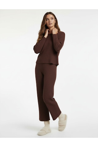 Koton Rahat Kalıp Bol Düz Paça Pijama Altı Bordo 6wlk40030mk Bordo