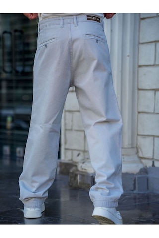Tarz Cool Erkek Baggy Denim Pantolon Gri