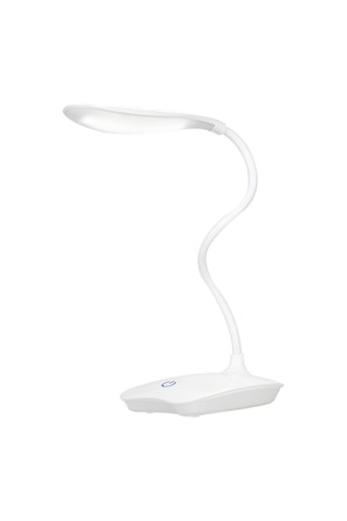 Yunboo Usb Şarjlı Led Masa Lambası, Dokunmatik Kontrol, 3 Aydınlatma Seviyesi, 360 Döner Başlık, Esnek Hortum, Göz Koruyucu, Çalışma Ve Öğrenme İçin Beyaz Işık Beyaz
