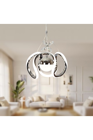Tt306-25-tpl-kr Tt Ayd. Kavis 25lik Krom Tektoplu 3renk Led Avize Krom