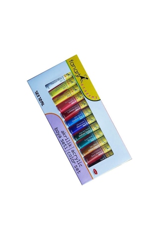 Akrilik Boya 12 Renk 12X12Ml Fanart 12 Li Akrilik Boya 1 Paket