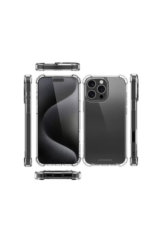 Apple Uyumlu iPhone 16 Pro Kılıf Zore Nitro Anti Shock Silikon Seffaf