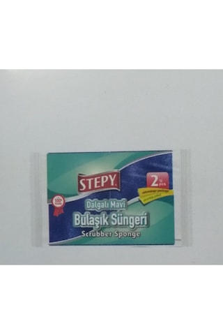 Stepy Mavi Dalgalı Sünger 2'li