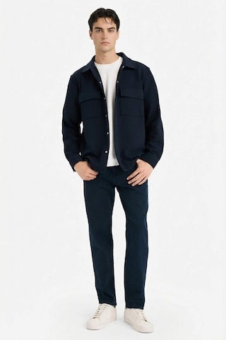 Defacto Esnek Kumaş Twill Gömlek E7689ax26spnv64 Lacivert-nv64