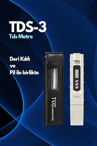 Tds-3 Dijital Su Kalitesi Ölçüm Cihazı Tds Ve Sıcaklık Ölçer Beyaz