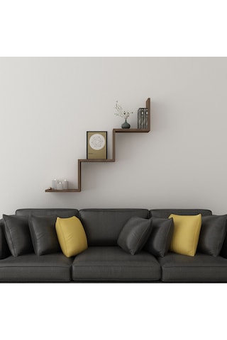 Moonlife Moonlife Dart Dekoratif Duvar Rafı Ceviz