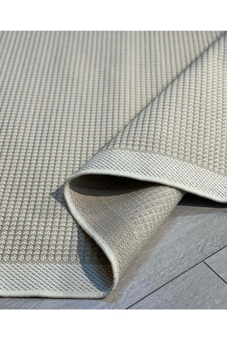 Macro Sisal Bordürlü Jut Hasır Halı 9427 Krem
