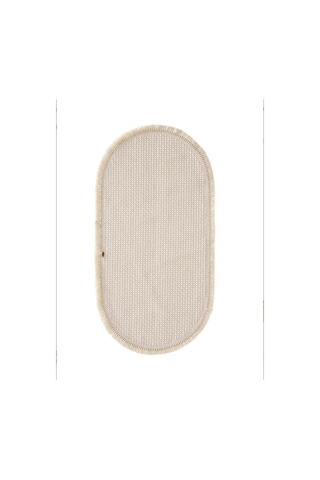 Vega 1451 Krem Oval Modern Hav Toz Tutmayan Koridor Salon Yatak Odası Oturma Odası Banyo Halısı
