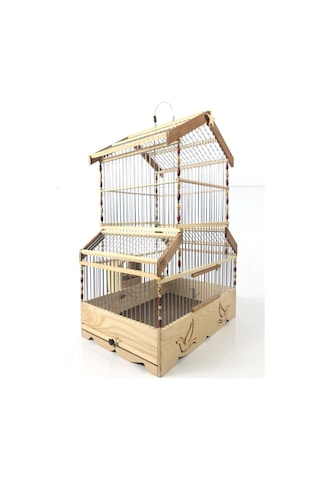 Naturbird 2 Katlı Metal Tel Norveç Ahşap Kafes