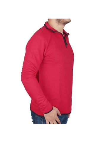 Bad Bear Erkek Sweatshirt Backup Half Zip 210212029-Red (508595391) Kırmızı