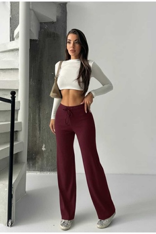Albaroda Fitilli Rahat Günlük Eşofman Bordo Bordo