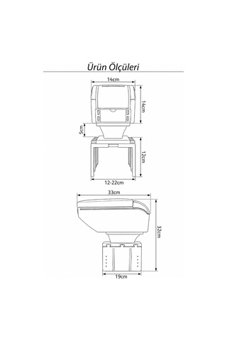Oto Kolçak Kol Dayama Bej Renk 7 Usb Girişli Tüm Araçlara Uyumlu Universal Kolçak