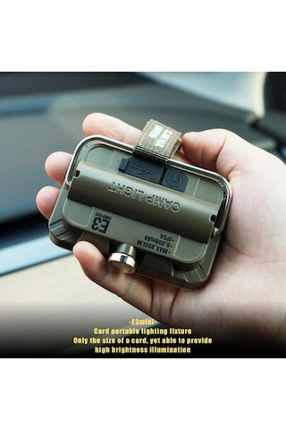 Xuweiwei Siyah Takım Rhemini Ultra Parlak 850 Lumens Tasinabilir Kamp Lambasi 6 Aydinlatma Modu 5000mah Pil Usb Sarj Ip54 Su Gecirmez Tripod Standi Sac Tokasi Bakır - Siyah