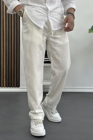 Edwoxmen Erkek Rahat Kesim Keten Pantolon Krem Edw138-krem Krem