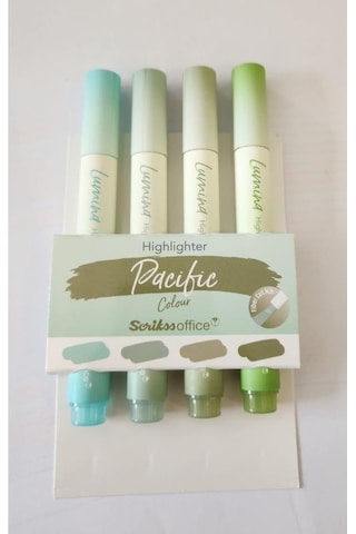 Scrikss Lumina Pacific Fosforlu Kalem 4'lü Set Yeşil